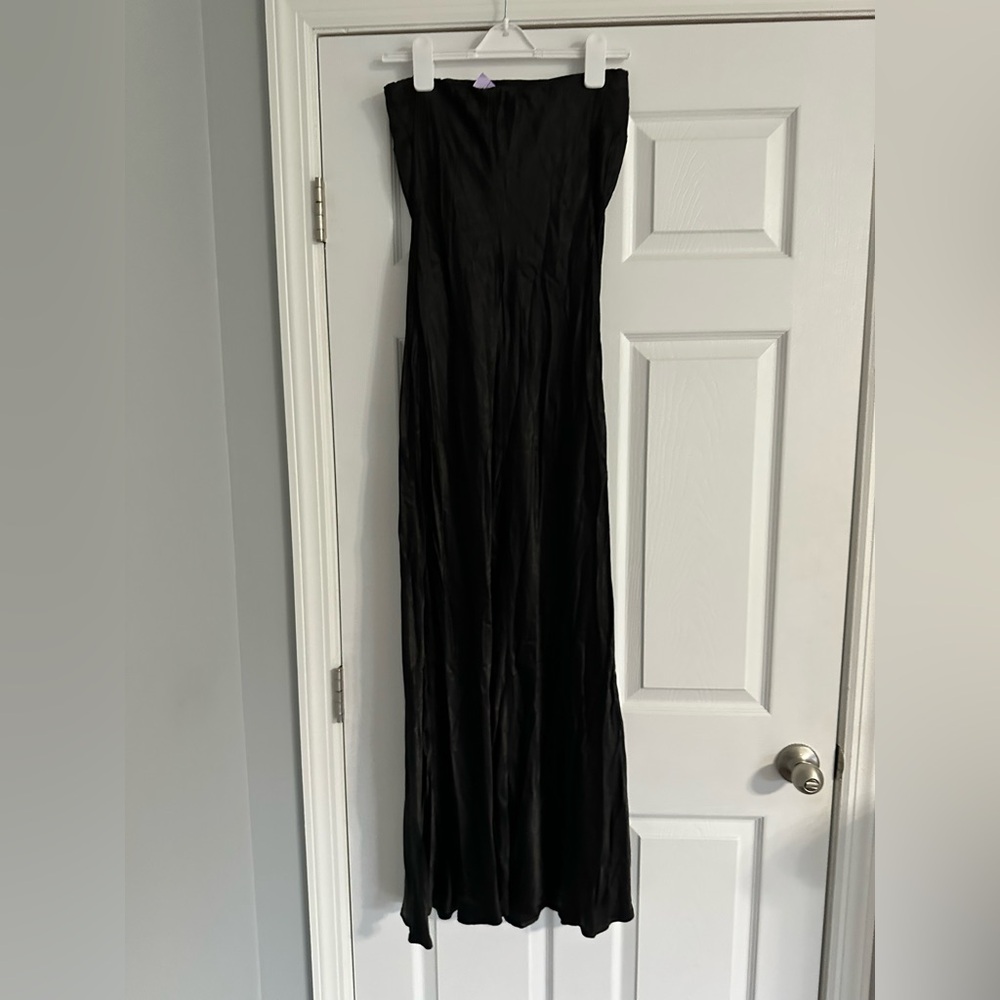 Enza Costa Strapless Black Evening Gown